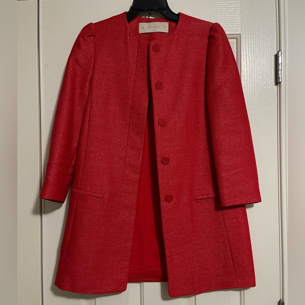 Zara Basic Red Coat